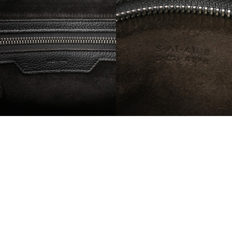CELINE セリーヌ ラゲージ マイクロショッパー ブラック 167793 レディース ドラムカーフ ハンドバッグ ABランク 中古 銀蔵