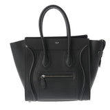 CELINE セリーヌ ラゲージ マイクロショッパー ブラック 167793 レディース ドラムカーフ ハンドバッグ ABランク 中古 銀蔵