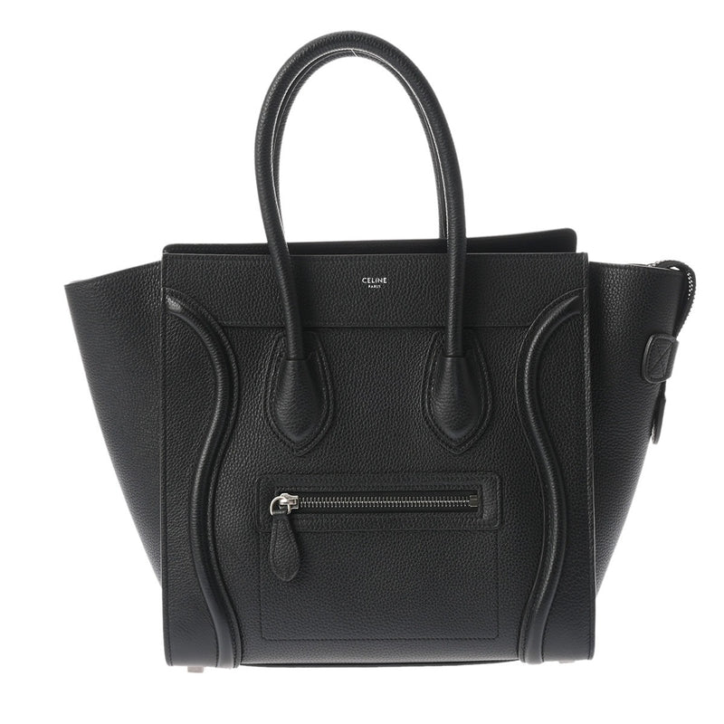 CELINE セリーヌ ラゲージ マイクロショッパー ブラック 167793 レディース ドラムカーフ ハンドバッグ ABランク 中古 銀蔵