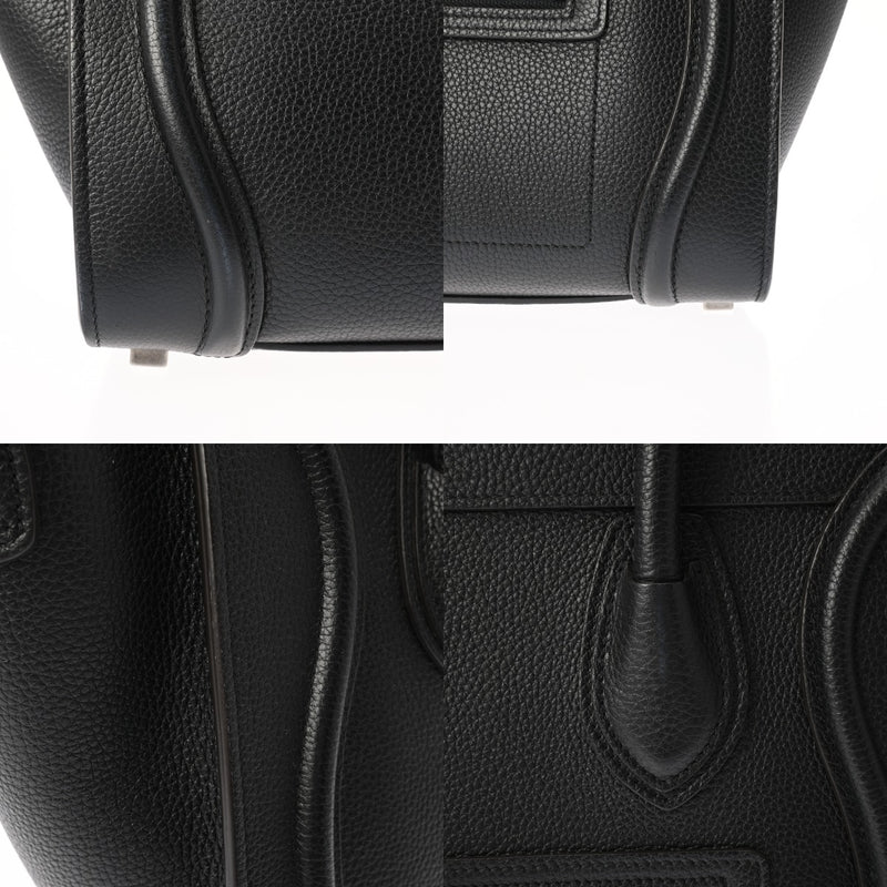 CELINE セリーヌ ラゲージ マイクロショッパー ブラック 167793 レディース ドラムカーフ ハンドバッグ ABランク 中古 銀蔵
