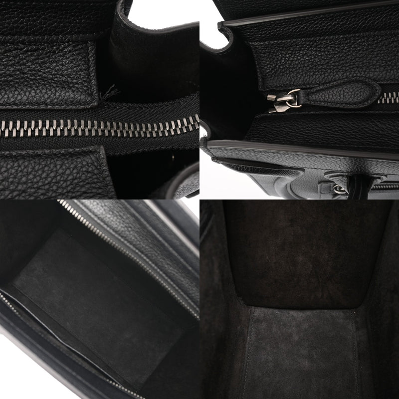 CELINE セリーヌ ラゲージ マイクロショッパー ブラック 167793 レディース ドラムカーフ ハンドバッグ ABランク 中古 銀蔵