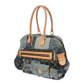 LOUIS VUITTON ルイヴィトン モノグラム デニム パッチワーク ボウリィ ブルー M95376 ユニセックス デニム ハンドバッグ ABランク 中古 銀蔵