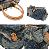 LOUIS VUITTON ルイヴィトン モノグラム デニム パッチワーク ボウリィ ブルー M95376 ユニセックス デニム ハンドバッグ ABランク 中古 銀蔵