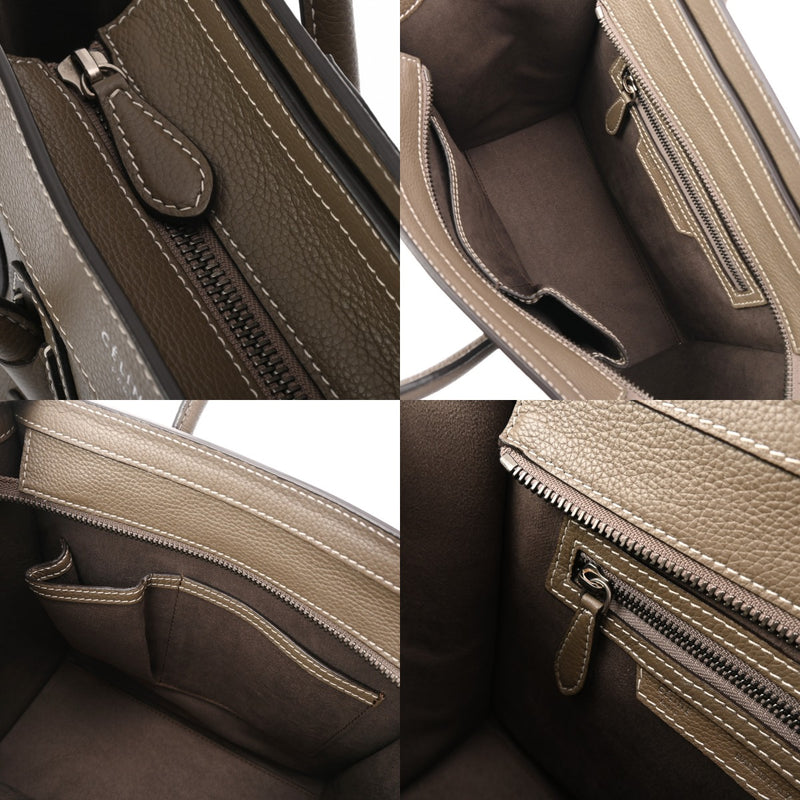 CELINE セリーヌ ラゲージ マイクロショッパー スリ 189793 レディース ドラムドカーフスキン ハンドバッグ ABランク 中古 銀蔵