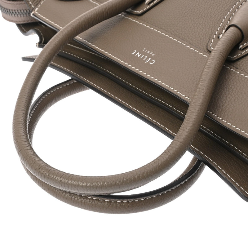 CELINE セリーヌ ラゲージ マイクロショッパー スリ 189793 レディース ドラムドカーフスキン ハンドバッグ ABランク 中古 銀蔵