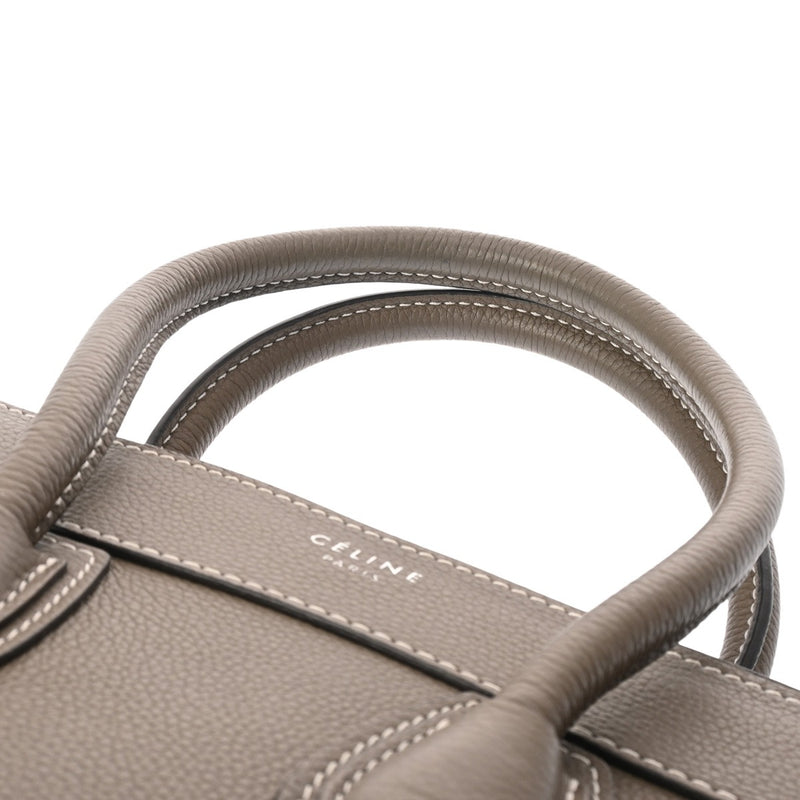 CELINE セリーヌ ラゲージ マイクロショッパー スリ 189793 レディース ドラムドカーフスキン ハンドバッグ ABランク 中古 銀蔵