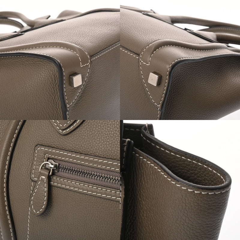 CELINE セリーヌ ラゲージ マイクロショッパー スリ 189793 レディース ドラムドカーフスキン ハンドバッグ ABランク 中古 銀蔵