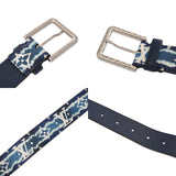 LOUIS VUITTON ルイヴィトン モノグラム サンチュール デイリー マルチポケット ブルー M0253 メンズ モノグラムキャンバス ベルト Aランク 中古 銀蔵