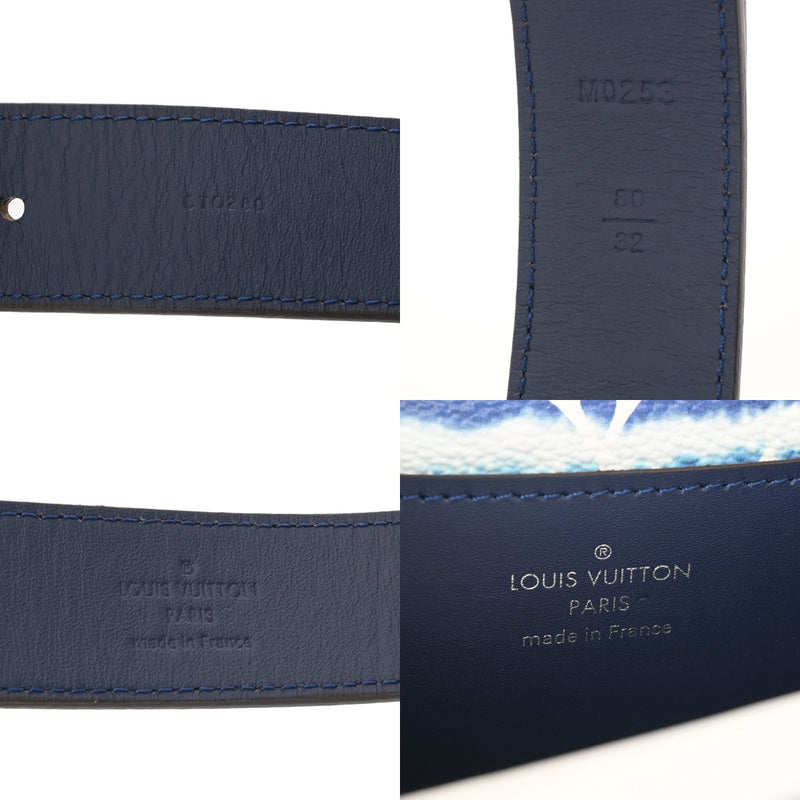 LOUIS VUITTON ルイヴィトン モノグラム サンチュール デイリー マルチポケット ブルー M0253 メンズ モノグラムキャンバス ベルト Aランク 中古 銀蔵