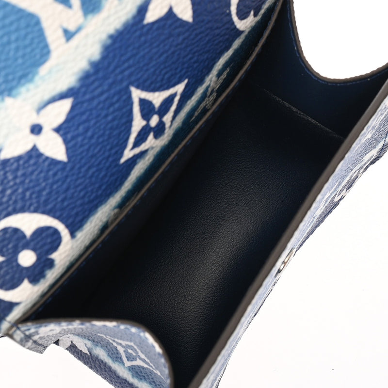 LOUIS VUITTON ルイヴィトン モノグラム サンチュール デイリー マルチポケット ブルー M0253 メンズ モノグラムキャンバス ベルト Aランク 中古 銀蔵