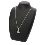 LOUIS VUITTON ルイヴィトン ペンダント モノグラムロウ シルバー M02254 レディース メタル ネックレス ABランク 中古 銀蔵