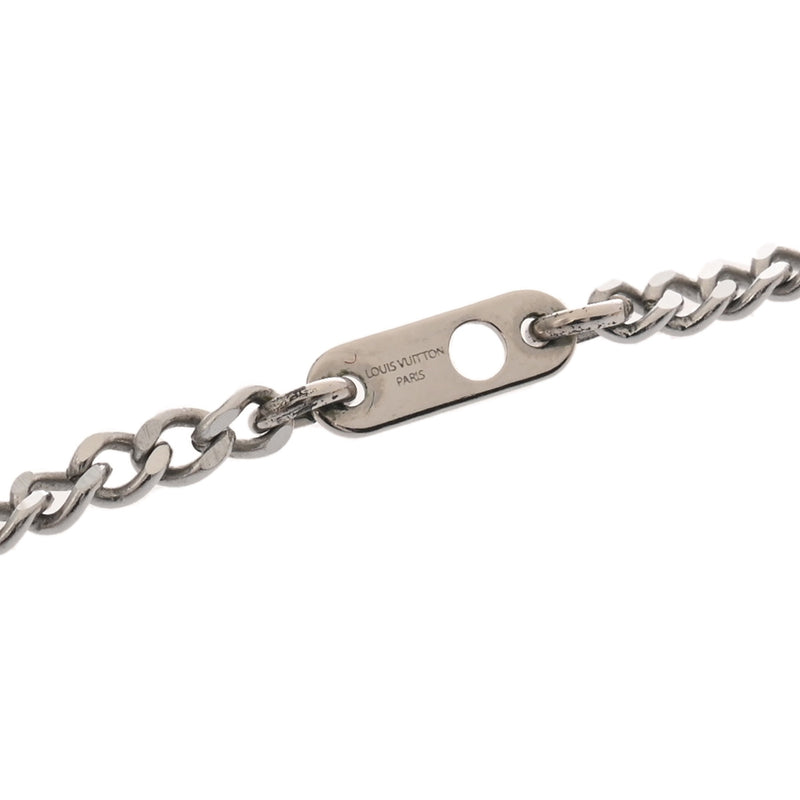 LOUIS VUITTON ルイヴィトン ペンダント モノグラムロウ シルバー M02254 レディース メタル ネックレス ABランク 中古 銀蔵