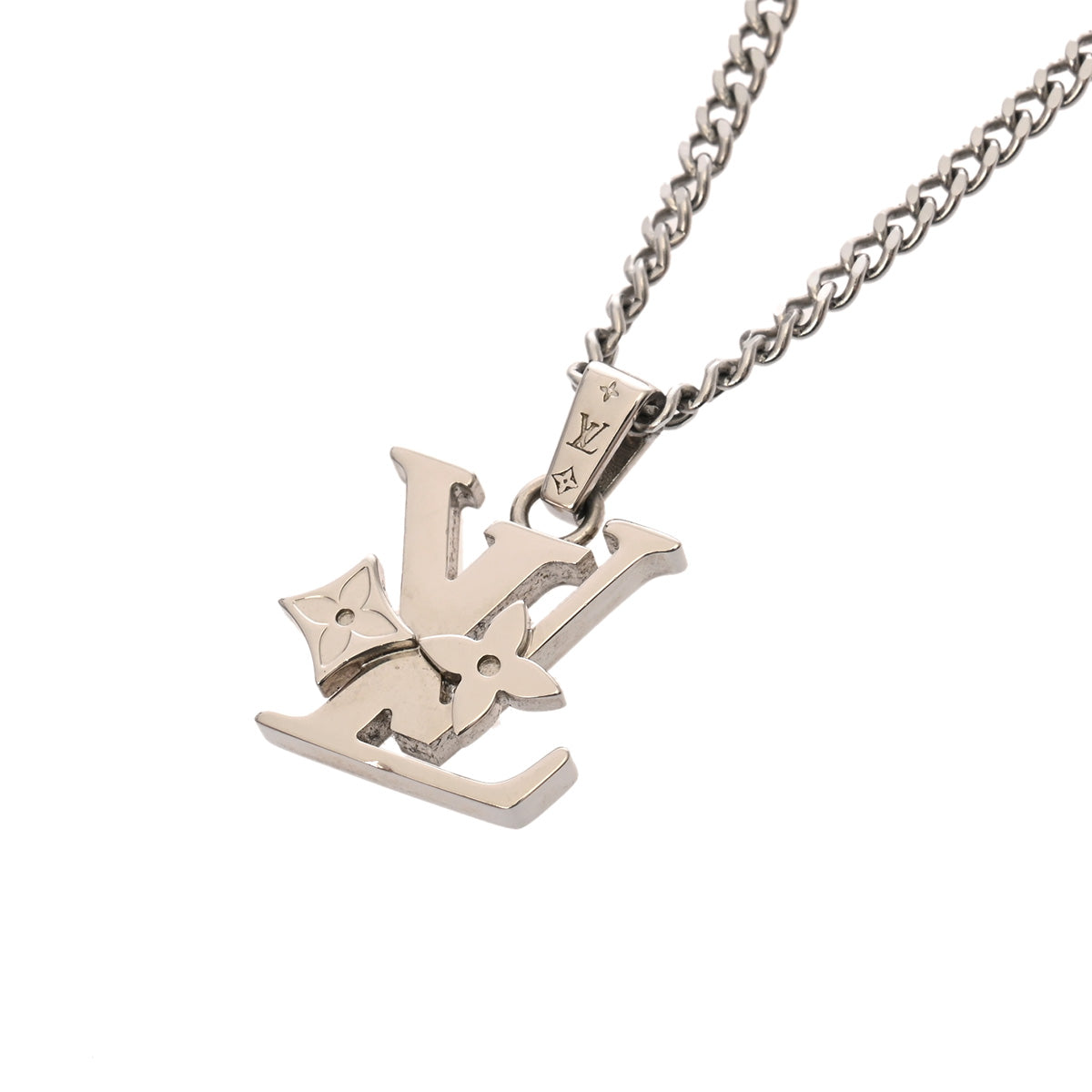 Louis Vuitton シルバーメダルネックレス LOUIS VUITTON パンダンティフ シルバー・ロックイット Lockit (Louis