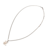 LOUIS VUITTON ルイヴィトン ペンダント モノグラムロウ シルバー M02254 レディース メタル ネックレス ABランク 中古 銀蔵