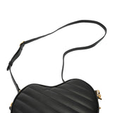 GUCCI グッチ インターロッキングG ハート ショルダー ブラック 751628 レディース レザー ショルダーバッグ Aランク 中古 銀蔵