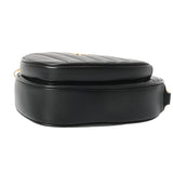 GUCCI グッチ インターロッキングG ハート ショルダー ブラック 751628 レディース レザー ショルダーバッグ Aランク 中古 銀蔵