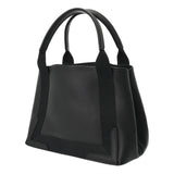 BALENCIAGA バレンシアガ ネイビーカバス S ブラック 339933 レディース キャンバス レザー ハンドバッグ Aランク 中古 銀蔵