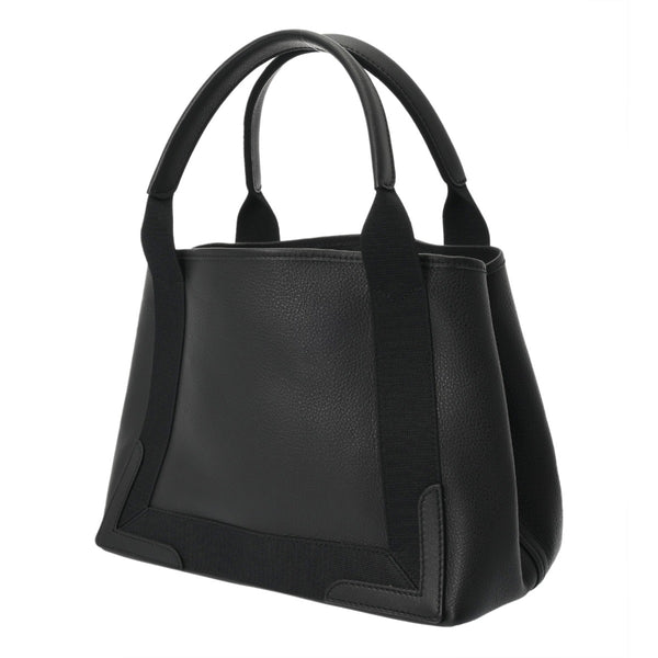 BALENCIAGA バレンシアガ ネイビーカバス S ブラック 339933 レディース キャンバス レザー ハンドバッグ Aランク 中古 銀蔵