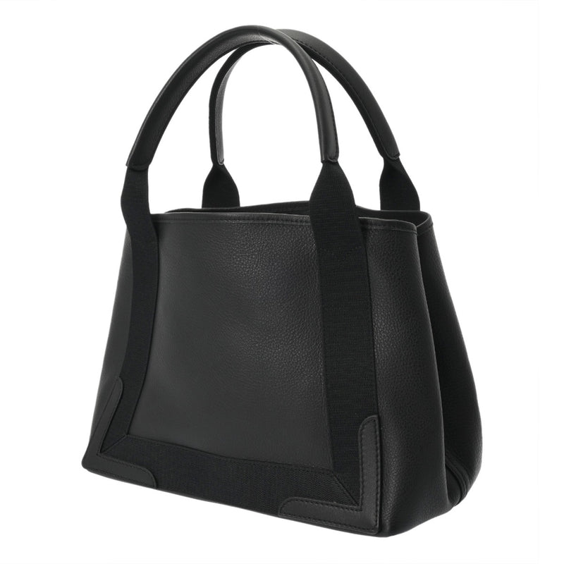 BALENCIAGA バレンシアガ ネイビーカバス S ブラック 339933 レディース キャンバス レザー ハンドバッグ Aランク 中古 銀蔵