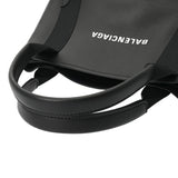 BALENCIAGA バレンシアガ ネイビーカバス S ブラック 339933 レディース キャンバス レザー ハンドバッグ Aランク 中古 銀蔵