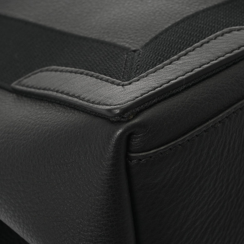 BALENCIAGA バレンシアガ ネイビーカバス S ブラック 339933 レディース キャンバス レザー ハンドバッグ Aランク 中古 銀蔵