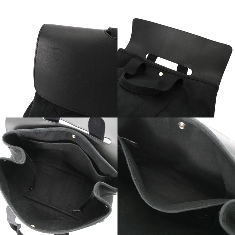 HERMES エルメス ヴァルパライソ MM ブラック ユニセックス トワルシェブロン ハンドバッグ Bランク 中古 銀蔵