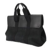 HERMES エルメス ヴァルパライソ MM ブラック ユニセックス トワルシェブロン ハンドバッグ Bランク 中古 銀蔵