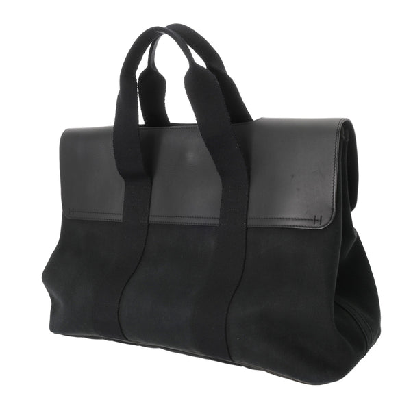 HERMES エルメス ヴァルパライソ MM ブラック ユニセックス トワルシェブロン ハンドバッグ Bランク 中古 銀蔵