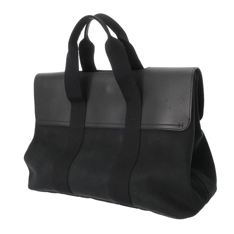 HERMES エルメス ヴァルパライソ MM ブラック ユニセックス トワルシェブロン ハンドバッグ Bランク 中古 銀蔵