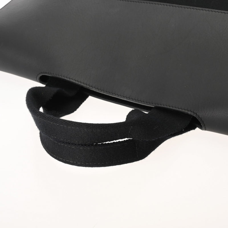 HERMES エルメス ヴァルパライソ MM ブラック ユニセックス トワルシェブロン ハンドバッグ Bランク 中古 銀蔵