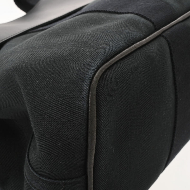 HERMES エルメス ヴァルパライソ MM ブラック ユニセックス トワルシェブロン ハンドバッグ Bランク 中古 銀蔵