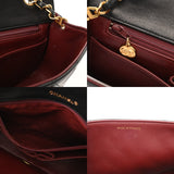 CHANEL シャネル フルフラップ チェーンショルダー 23cm ブラック レディース ラムスキン ショルダーバッグ ABランク 中古 銀蔵