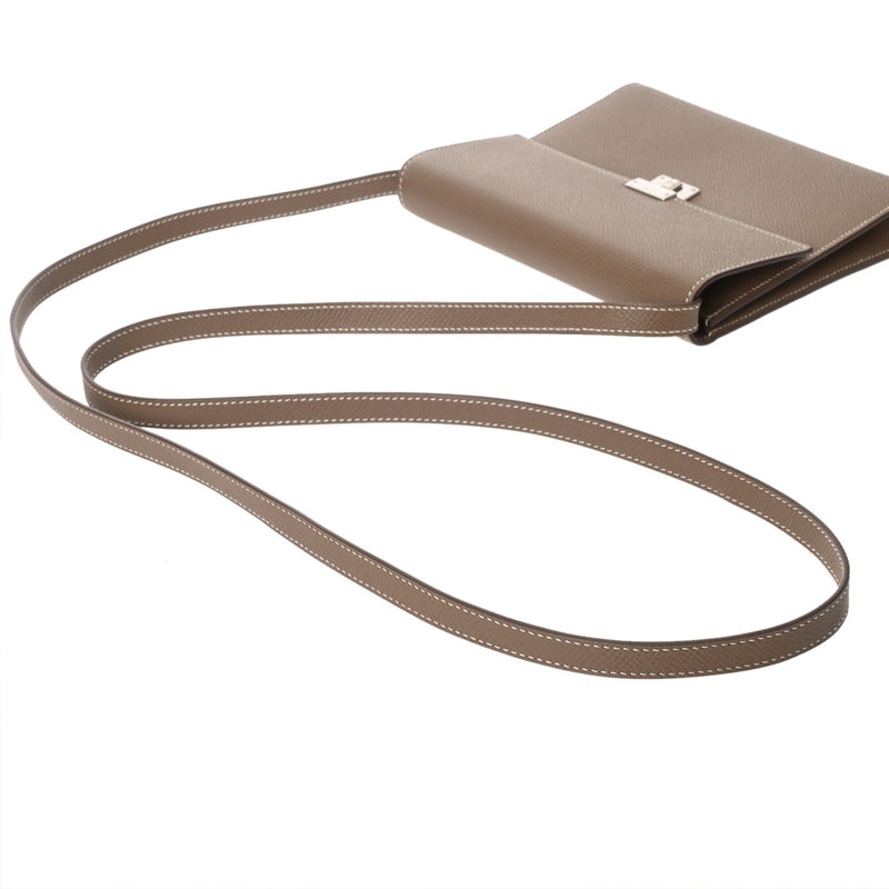 HERMES エルメス クリック 16 エトゥープ Y刻印(2020年頃) レディース ヴォーエプソン ショルダーバッグ Aランク 中古 銀蔵