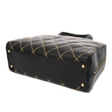 CHANEL シャネル ワイルドステッチ ミニボーリングバッグ ブラック レディース カーフ ハンドバッグ ABランク 中古 銀蔵