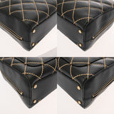 CHANEL シャネル ワイルドステッチ ミニボーリングバッグ ブラック レディース カーフ ハンドバッグ ABランク 中古 銀蔵