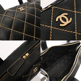 CHANEL シャネル ワイルドステッチ ミニボーリングバッグ ブラック レディース カーフ ハンドバッグ ABランク 中古 銀蔵