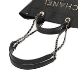 CHANEL シャネル ドーヴィル MM スタッズ ブラック A57067 レディース キャビアスキン トートバッグ ABランク 中古 銀蔵