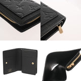 LOUIS VUITTON ルイヴィトン モノグラムアンプラント ポルトフォイユ クレア ノワール M80151 レディース レザー 二つ折り財布 Aランク 中古 銀蔵