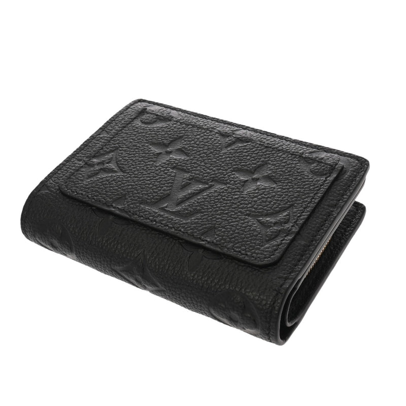 LOUIS VUITTON ルイヴィトン モノグラムアンプラント ポルトフォイユ クレア ノワール M80151 レディース レザー 二つ折り財布 Aランク 中古 銀蔵