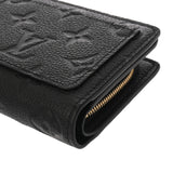 LOUIS VUITTON ルイヴィトン モノグラムアンプラント ポルトフォイユ クレア ノワール M80151 レディース レザー 二つ折り財布 Aランク 中古 銀蔵