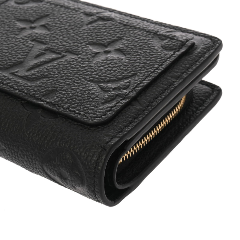 LOUIS VUITTON ルイヴィトン モノグラムアンプラント ポルトフォイユ クレア ノワール M80151 レディース レザー 二つ折り財布 Aランク 中古 銀蔵