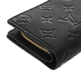 LOUIS VUITTON ルイヴィトン モノグラムアンプラント ポルトフォイユ クレア ノワール M80151 レディース レザー 二つ折り財布 Aランク 中古 銀蔵