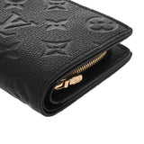 LOUIS VUITTON ルイヴィトン モノグラムアンプラント ポルトフォイユ クレア ノワール M80151 レディース レザー 二つ折り財布 Aランク 中古 銀蔵
