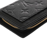 LOUIS VUITTON ルイヴィトン モノグラムアンプラント ポルトフォイユ クレア ノワール M80151 レディース レザー 二つ折り財布 Aランク 中古 銀蔵