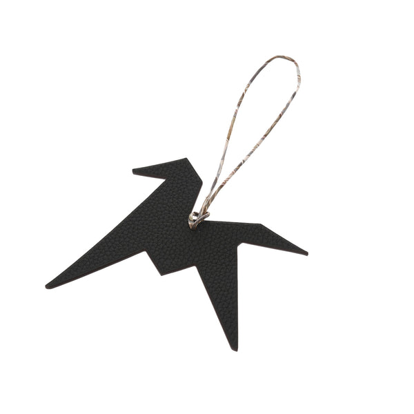 HERMES エルメス プティアッシュ オリガミ バッグチャーム ローズパープル/ブラック A刻印(2017年頃) ユニセックス シェーブル シルク チャーム Aランク 中古 銀蔵