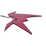 HERMES エルメス プティアッシュ オリガミ バッグチャーム ローズパープル/ブラック A刻印(2017年頃) ユニセックス シェーブル シルク チャーム Aランク 中古 銀蔵