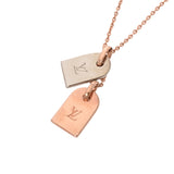 LOUIS VUITTON ルイヴィトン ナノグラムネックレス ピンクゴールド/シルバー M00293 レディース メタル ネックレス Aランク 中古 銀蔵