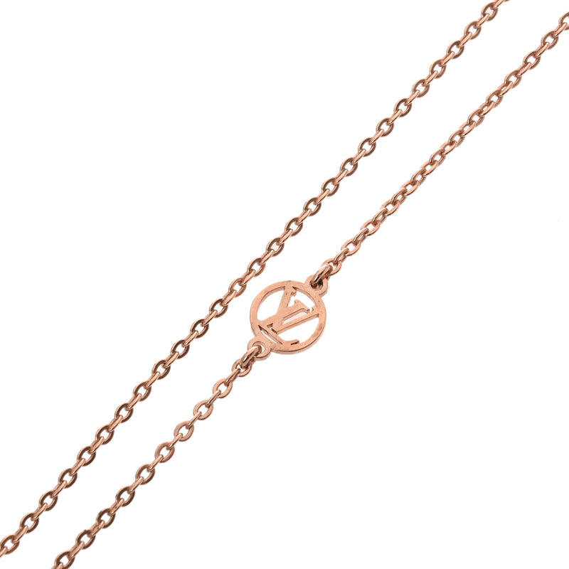 LOUIS VUITTON ルイヴィトン ナノグラムネックレス ピンクゴールド/シルバー M00293 レディース メタル ネックレス Aランク 中古 銀蔵