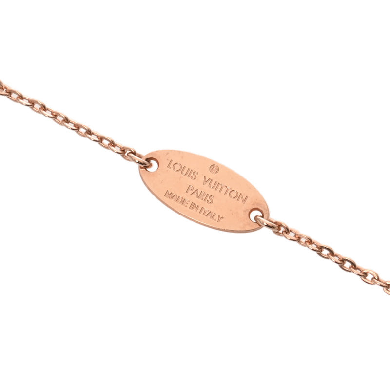 LOUIS VUITTON ルイヴィトン ナノグラムネックレス ピンクゴールド/シルバー M00293 レディース メタル ネックレス Aランク 中古 銀蔵