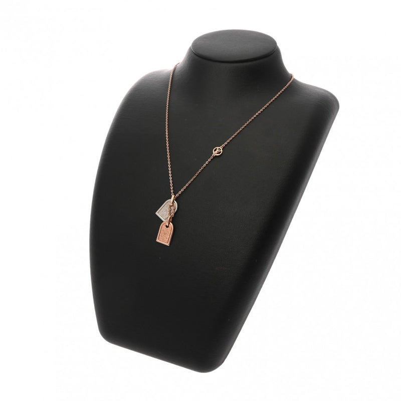 LOUIS VUITTON ルイヴィトン ナノグラムネックレス ピンクゴールド/シルバー M00293 レディース メタル ネックレス Aランク 中古 銀蔵